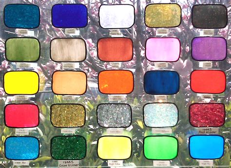Gallery Glass Class Color Charts Dry Color Swatches And Pattern To