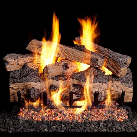 Peterson Real Fyre 24 Inch Gnarled Split Oak Gas Log Set With Vented