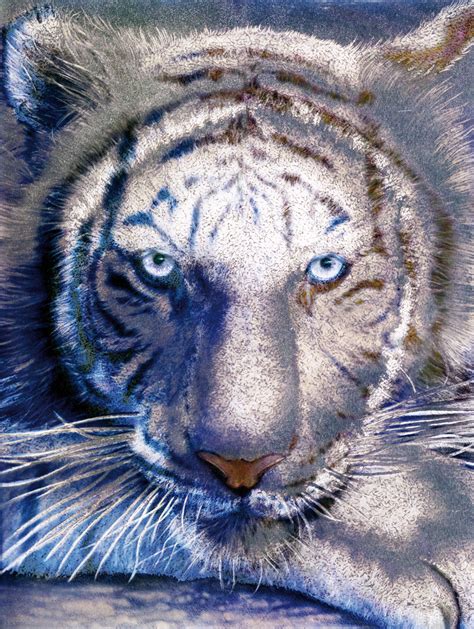 White Tiger Aluminum Relief Printing Art Prints Buy Now In The Shop