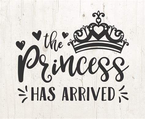The Princess Has Arrived svg Baby Girl svg Hello World New | Etsy