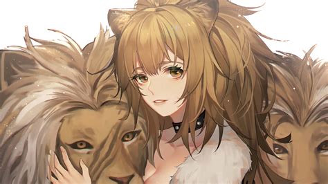 Anime Girl Lion Siege Arknights 4k 61928 Wallpaper Pc Desktop