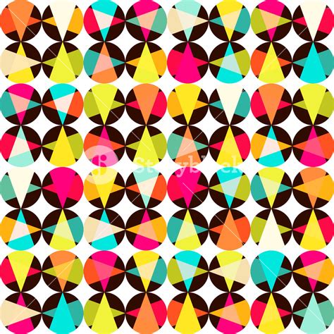 Vector Geometric Pattern Of Circles And Triangles Colored Circles