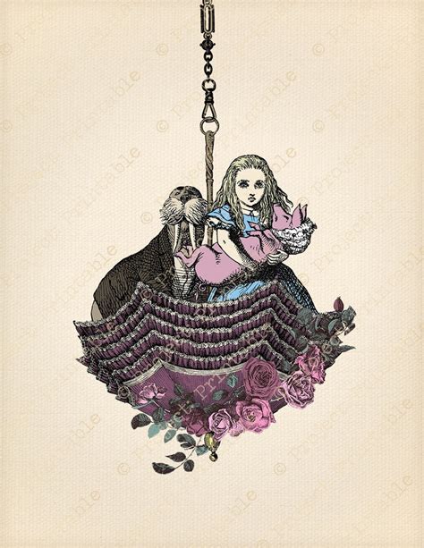 Alice In Wonderland Colour Digital Clip Art Graphics Printable Etsy