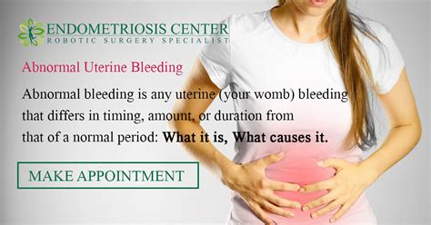 Abnormal Uterine Bleeding Symptoms Causes Diagnosis