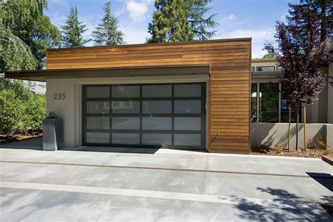 Mid Century Modern Garage Doors Garage And Shed Contemporary With