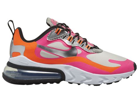 Bright Pink And Orange Pop On The Nike Air Max 270 React •