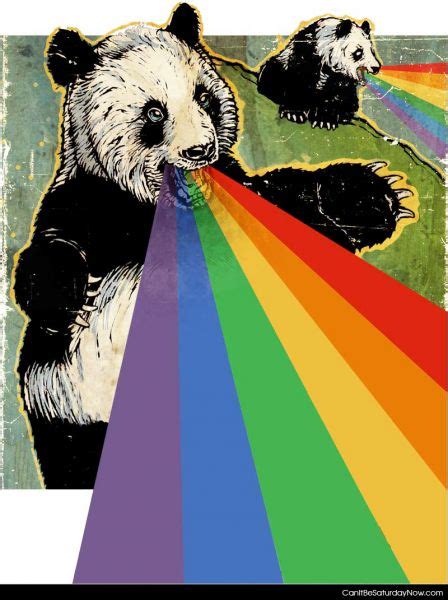 The Original Rainbow Panda Throwing Up Minecraft Skin