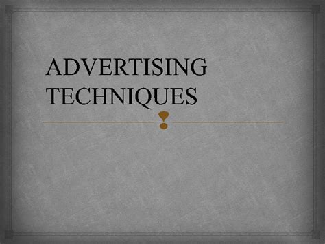 advertising techniques