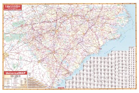 State Roller And Wall Maps North And South Carolina State Wall Map