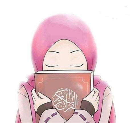 30 Gambar Kartun Muslimah Memegang Al Quran Gambar Kartun Ku