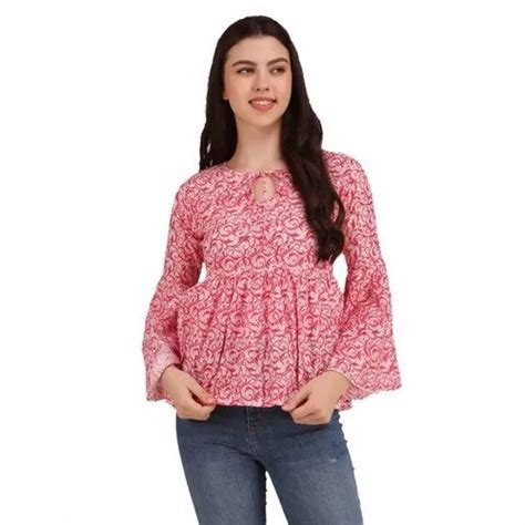 Ladies Casual Wear Printed Cotton Top At Rs 249piece Cotton Printed