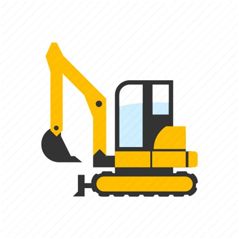 Construction Digger Digging Excavator Light Mini Small Icon