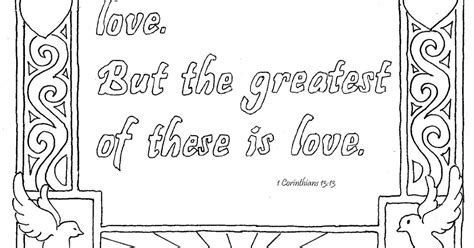 Coloring Pages for Kids by Mr. Adron: 1 Corinthians 13:13 The Greatest