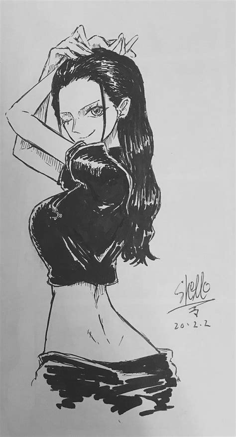 Nico Robin Anime Art Girl One Piece Meme Girls With Black Hair