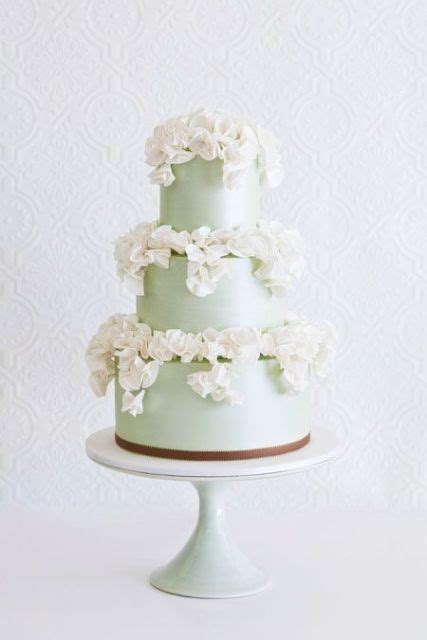 38 Gentle Mint Green Colored Wedding Cakes Weddingomania