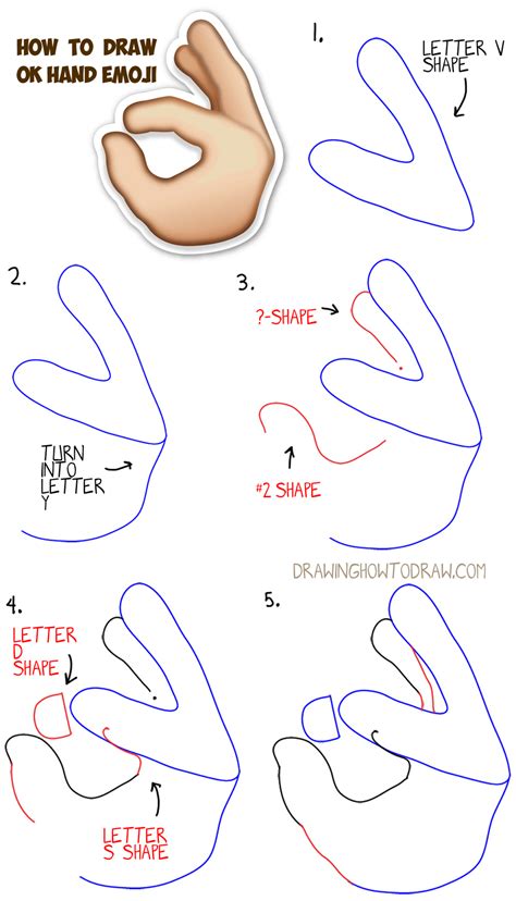 Many of us have a love for art that is lying in the corners of our minds languishing in the fear that we do not really know whether we can draw or not. How to Draw OK Hand Emoji with Easy Steps Drawing Lesson - How to Draw Step by Step Drawing ...