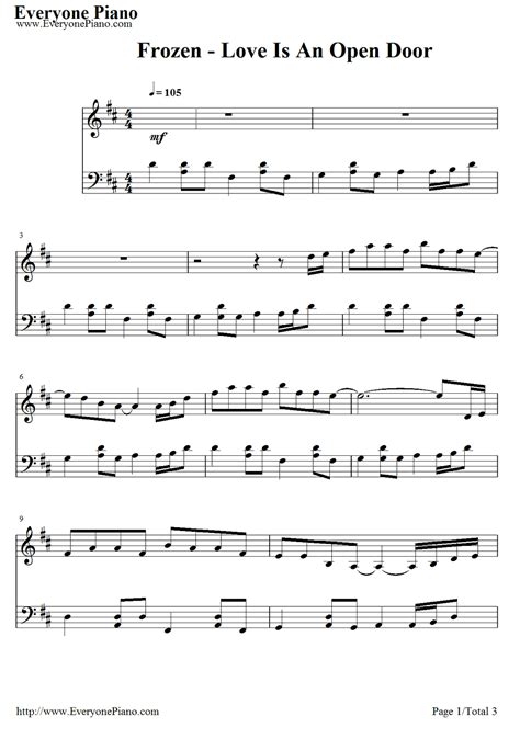 Free Love Is An Open Door Frozen Ost Sheet Music Piano Music Sheet