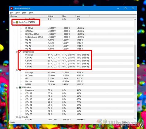 How To Monitor And Check Cpu Temperature In Windows 10 Winbuzzer