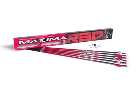 Carbon Express Maxima Red Fletched Carbon Arrows With Dynamic Spine