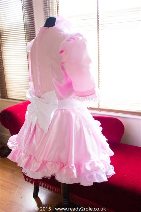 sissy dress the high neck full of frills lockable by ready2role