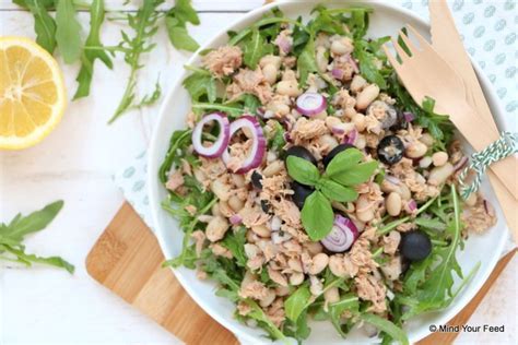 Witte bonensalade met tonijn