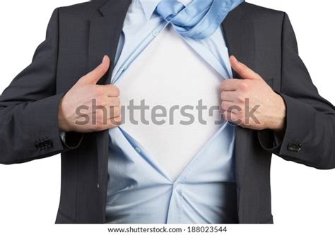 Man Tearing Shirt White Background Stock Photo Edit Now 188023544