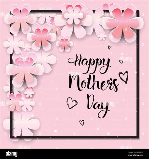 Beautiful Happy Mothers Day Greeting Card Design Stock Vector Image