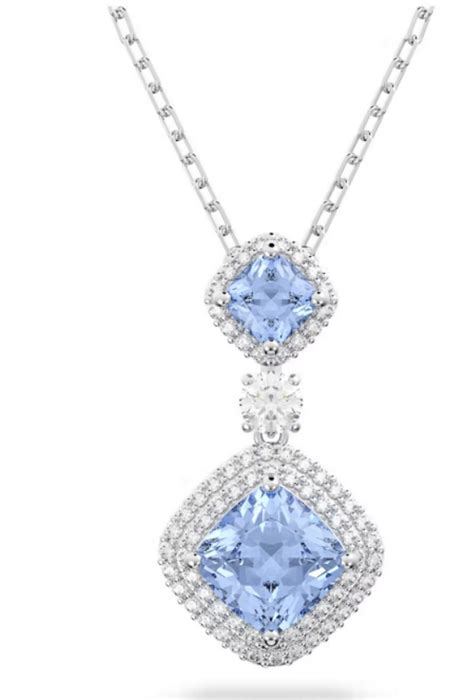 Swarovski Collections Angelic Necklace Blue Rhodium Plated