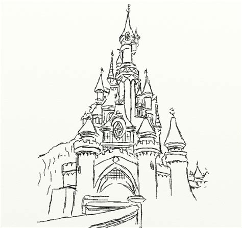 Coloring Pages Disney Castle At Free Printable