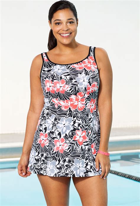 Aquabelle Starfruit Plus Size Swimdress Plus Size Swimwear