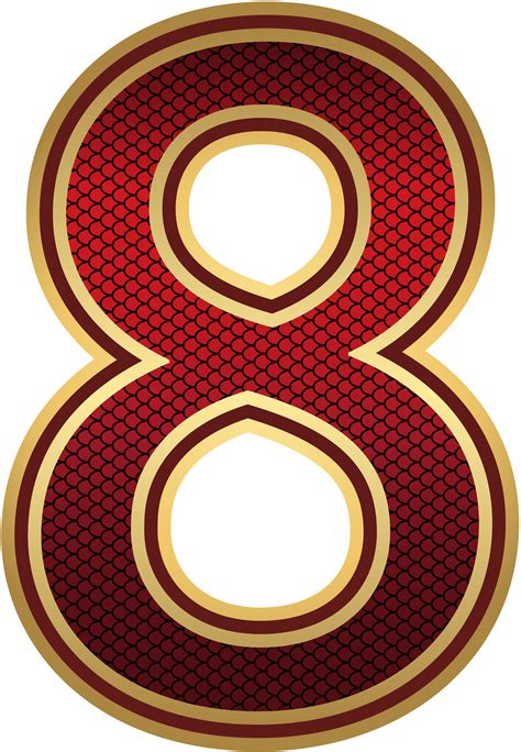 Red And Gold Number Eight Png Image Gallery Yopriceville High