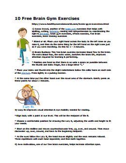 10 Free Brain Gym Exercises | Ideas for teachers ...