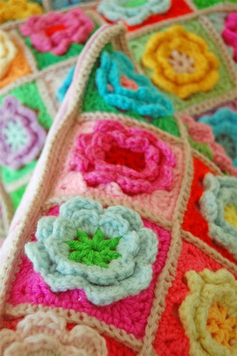 Free Patterns And Ideas For Crochet Afghan Squares Rose Hip Eureka