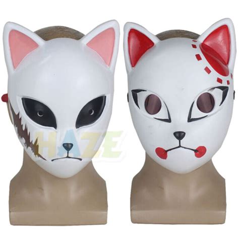 Demon Slayer Kimetsu No Yaiba Kamado Tanjirou Cosplay Fox Mask Resin