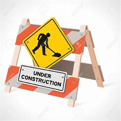 Construction Road Under Clipart Sign Site Vector