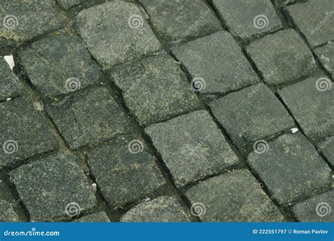 Vintage Pavement Made Of Rubble Stone In The Old Town Stock Image