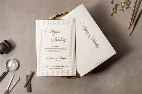Simple Modern Wedding Invitation Names Gold Foil Printed Etsy