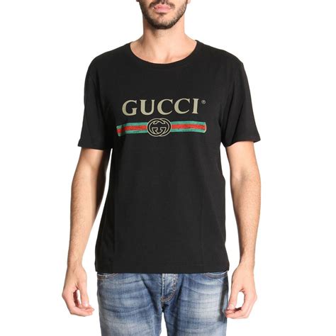 Gucci T Shirt Gucci Gg Logo Print T Shirt In Red For Men Lyst The