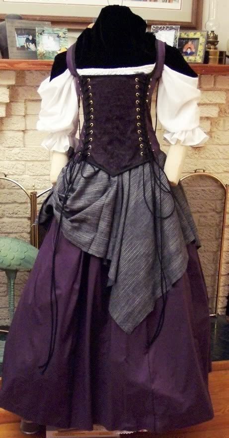 Renaissance Corset Dress Purple Witch Wench By Zachulascrypt