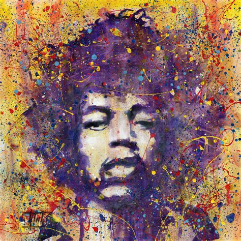 Jimi Hendrix Acrylic Painting By Jaroslaw Glod