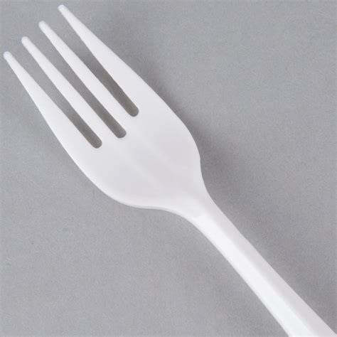 Choice Medium Weight White Plastic Fork 1000case