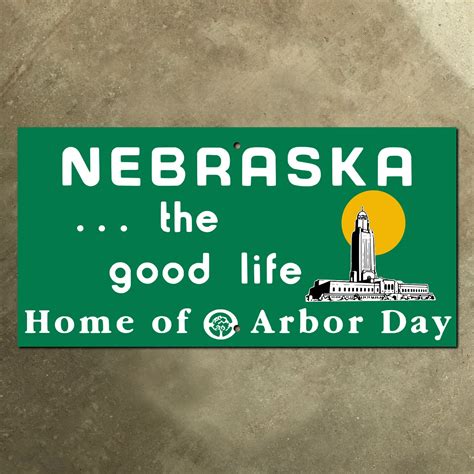 Nebraska State Line Highway Marker Road Sign 1984 The Good Etsy