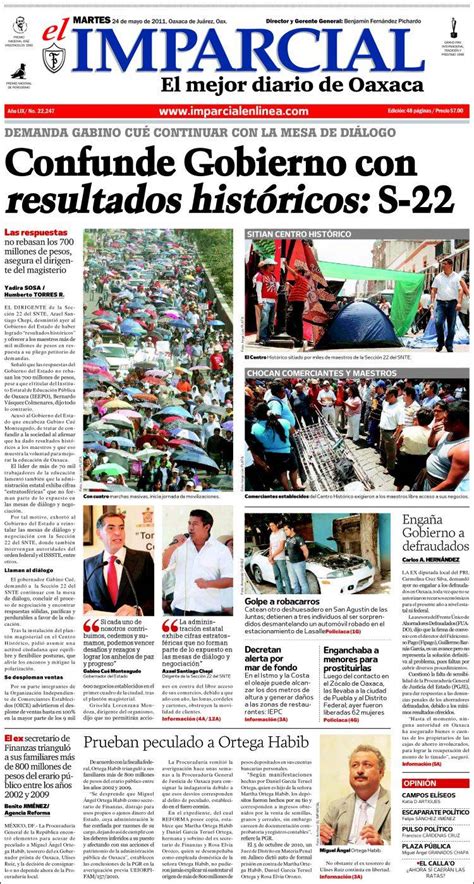 El imparcial nota de humberto a. Periódico El Imparcial de Oxaca (México). Periódicos de ...