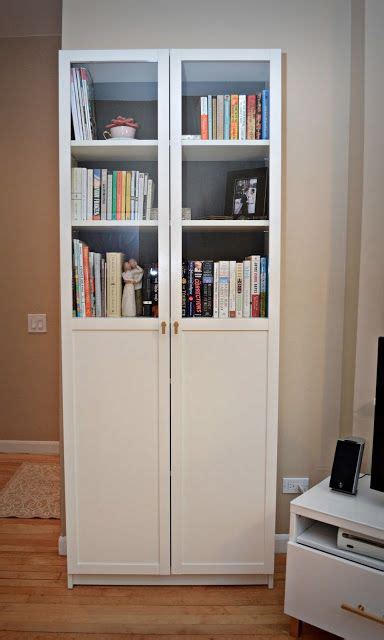 Amazing Ikea Hack Bookcase With Glass Doors Billy Bookcase Billy