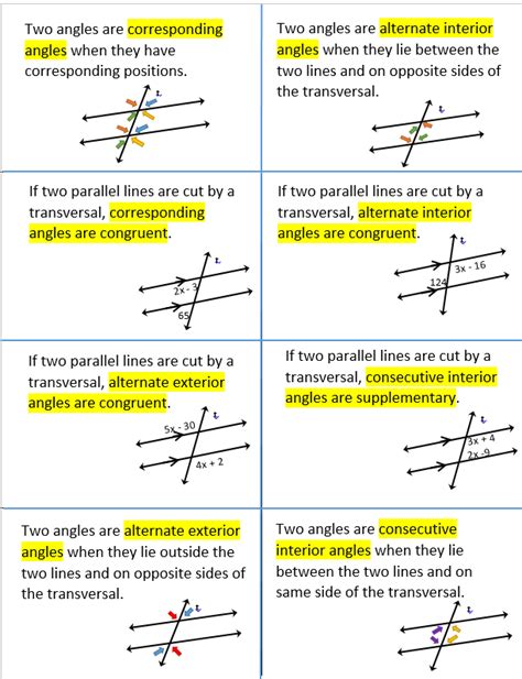 Parallel And Perpendicular Lines Geometry Worksheet