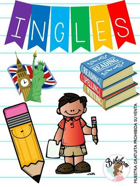 Portada Inglés Caratulas Para Cuadernos Escolares Etiquetas De