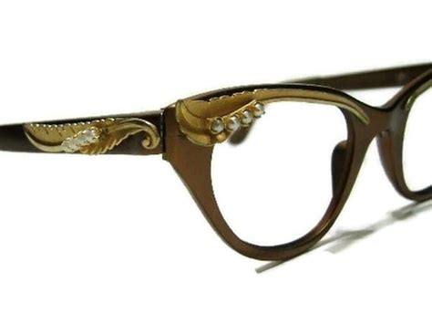 Vintage Tura 50s 60s Eyeglasses Eyewear Frame With Ac Gem