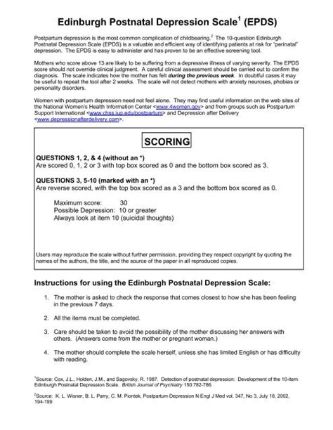 Gonzalez hospital, using the edinburgh postpartum depression scale. The ROMP Family: 30+ Trend Terbaru Edinburgh Postnatal Depression Scale Epds Form