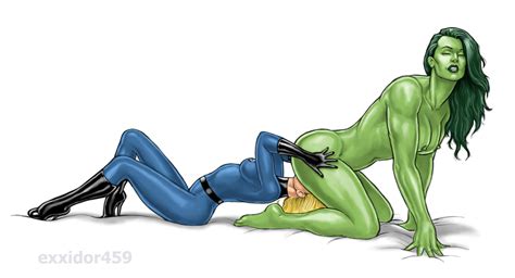 Sue Storm And She Hulk By Exxidor Hentai Foundry