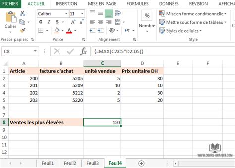 Tutoriel Excel Comment Utiliser La Fonction Max Tutoriel Excel